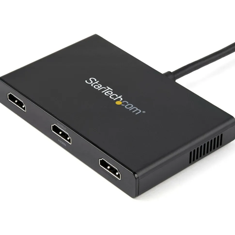 StarTech 3-Port Multi Monitor Adapter, Mini DisplayPort to HDMI MST Hub, 3x 1080p, Video Splitter for Extended Desktop Mode, Windows