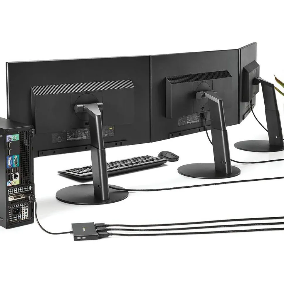 StarTech 3-Port Multi Monitor Adapter, Mini DisplayPort to HDMI MST Hub, 3x 1080p, Video Splitter for Extended Desktop Mode, Windows