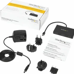 StarTech 3-Port Multi Monitor Adapter, Mini DisplayPort to HDMI MST Hub, 3x 1080p, Video Splitter for Extended Desktop Mode, Windows