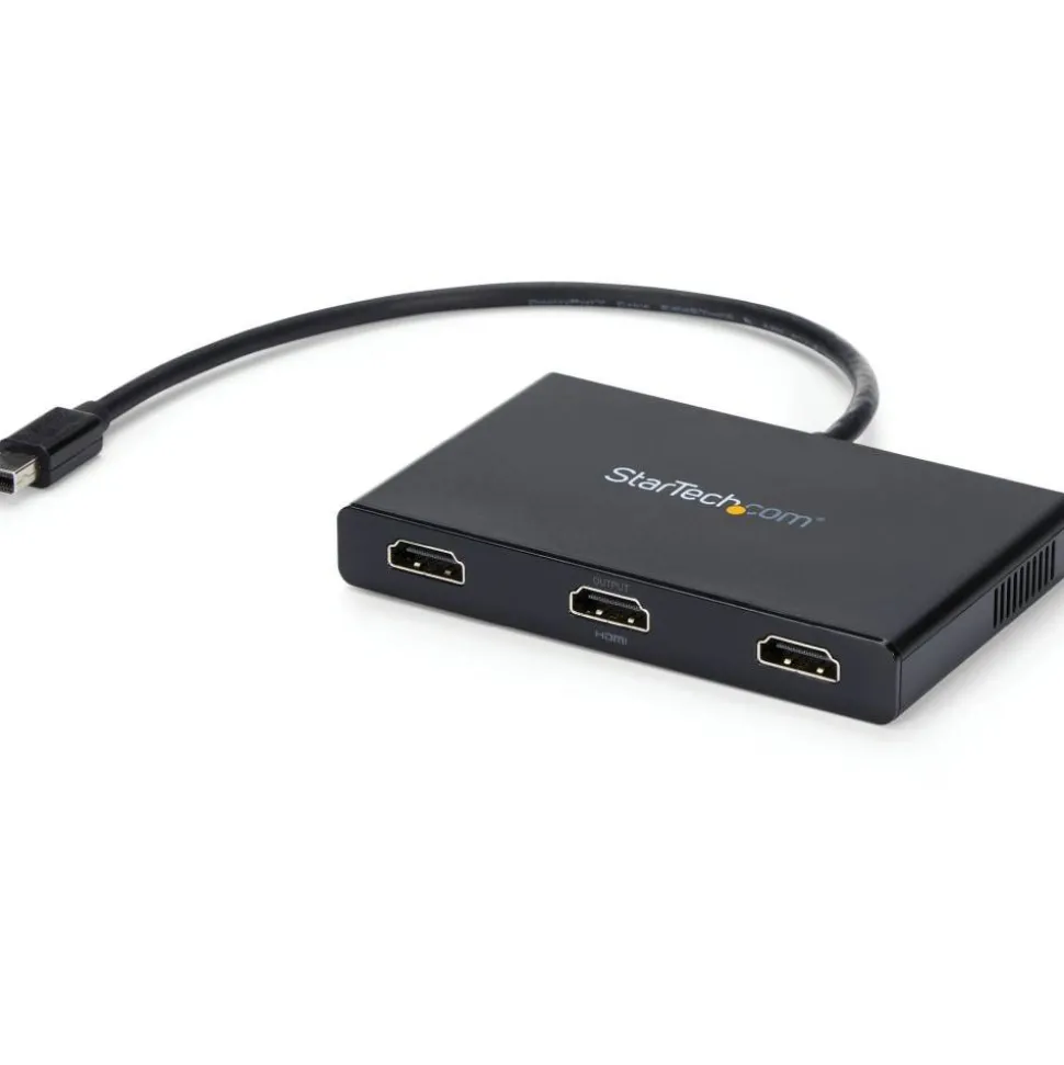 StarTech 3-Port Multi Monitor Adapter, Mini DisplayPort to HDMI MST Hub, 3x 1080p, Video Splitter for Extended Desktop Mode, Windows