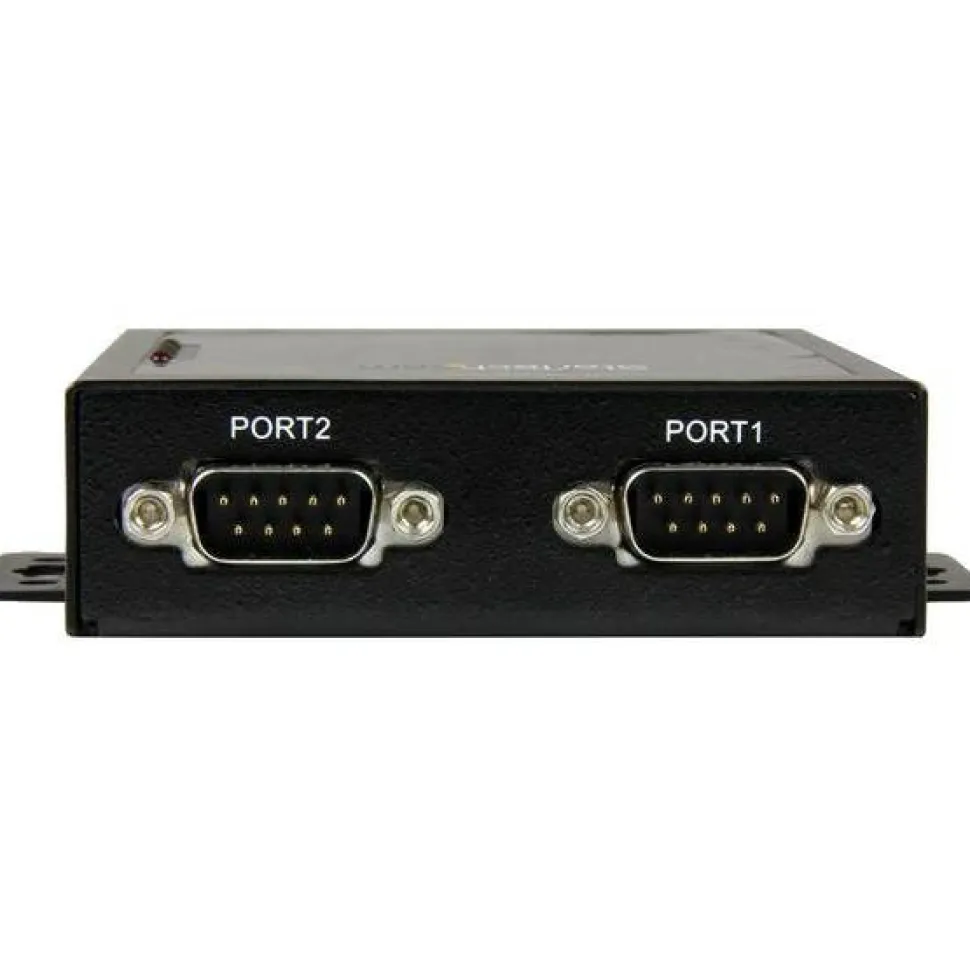 StarTech 2 Port Serial-to-IP Ethernet Device Server, RS232, Metal and Mountable, Serial Device Server, TAA