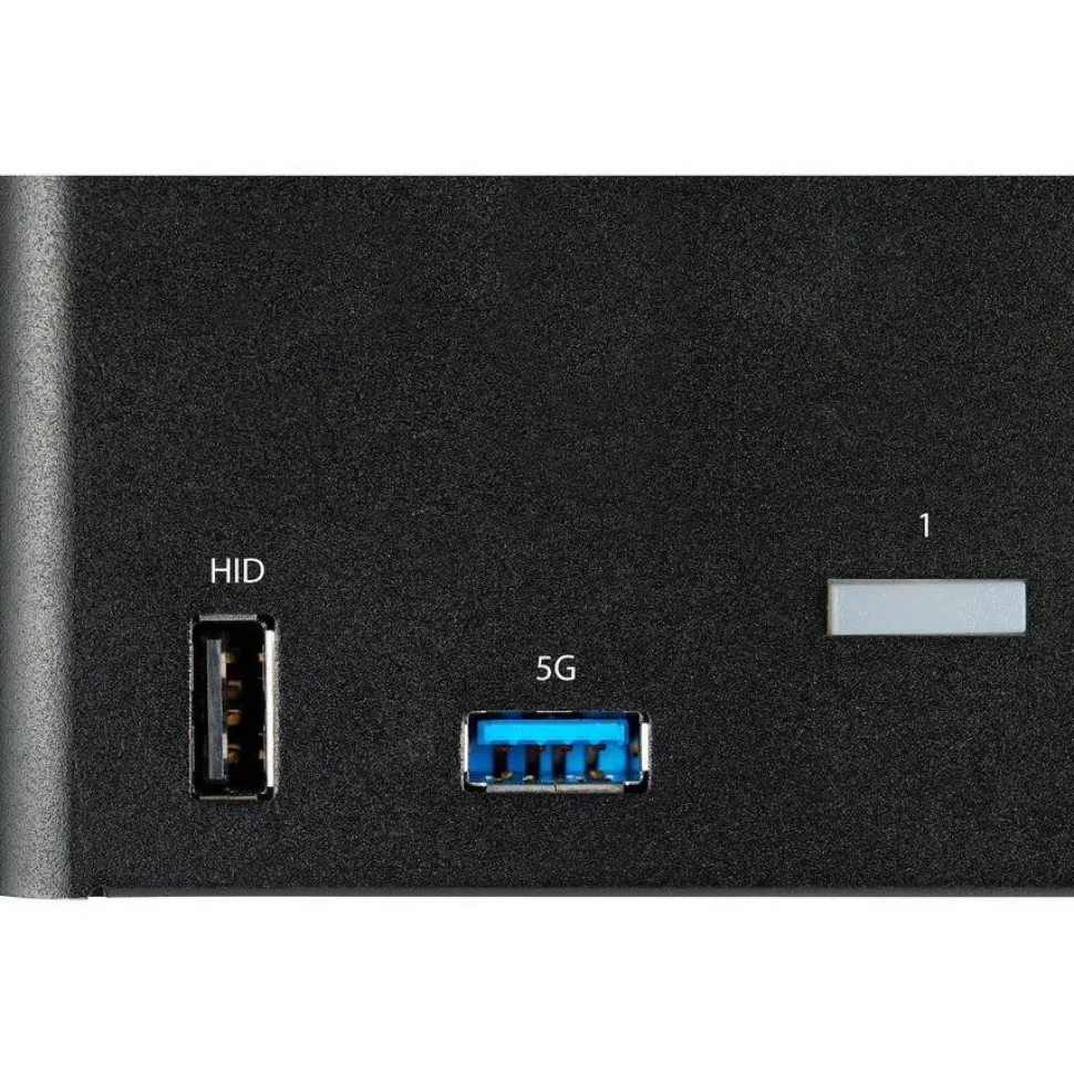 StarTech 2 Port Triple Monitor DisplayPort KVM Switch, 4K 60Hz UHD HDR, DP 1.2, 2 Port USB 3.0 Hub, 4x USB HID, Audio, Hotkey, TAA