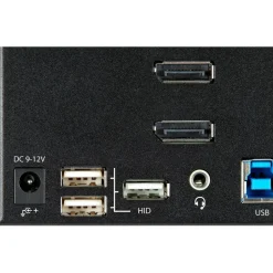 StarTech 2 Port Triple Monitor DisplayPort KVM Switch, 4K 60Hz UHD HDR, DP 1.2, 2 Port USB 3.0 Hub, 4x USB HID, Audio, Hotkey, TAA
