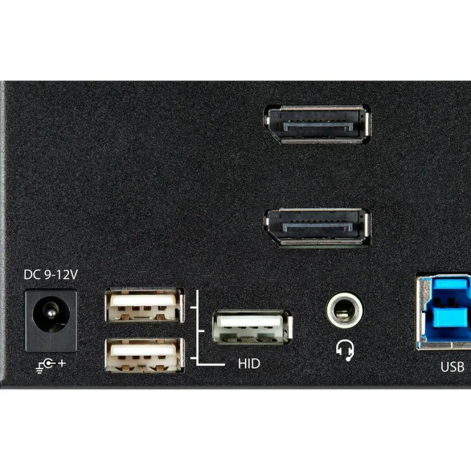 StarTech 2 Port Triple Monitor DisplayPort KVM Switch, 4K 60Hz UHD HDR, DP 1.2, 2 Port USB 3.0 Hub, 4x USB HID, Audio, Hotkey, TAA