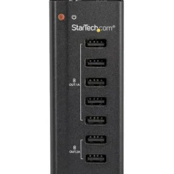 StarTech 7 Port USB Charging Station with 5x 1A Ports and 2x 2A Ports - USB Charging Strip for Multiple Devices - Smart Charging Capabilities - Wall-Mount Bracket