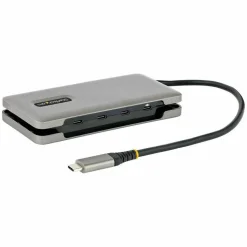 StarTech 4-Port USB-C Hub, USB 3.2 Gen 2, 10Gbps, 100W Power Delivery Pass-Through, 12.6in (32cm) Cable, Portable USB Expansion Hub