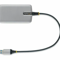 StarTech 4-Port USB Hub, USB 3.0 5Gbps, Bus Powered, USB-A to 4xA w/ Optional Auxiliary Power, Portable Laptop USB Hub, 1ft/30cm Cable