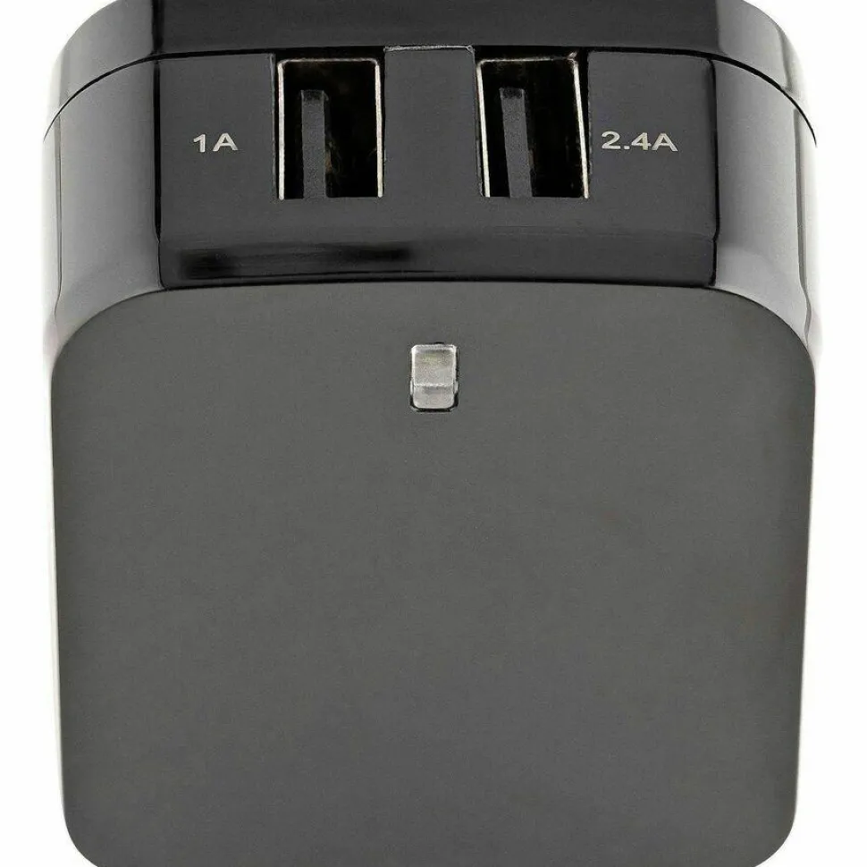 StarTech 2 Port USB Wall Charger, 17W Wall Charger Hub (2.4A & 1A port), Dual USB-A Power Adapter, Portable Charger for Phones/Tablets