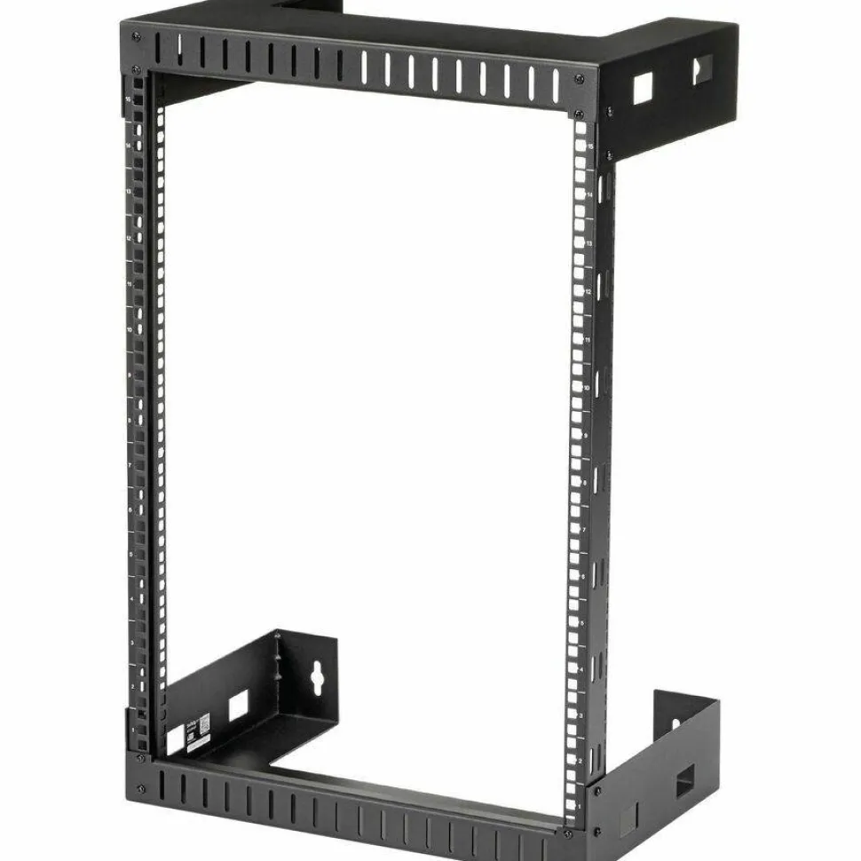 StarTech 2-Post 15U Heavy-Duty Wall-Mount Network Rack, 19" Open Frame Server Rack for Computer Equipment, Wall Mount Data Rack
