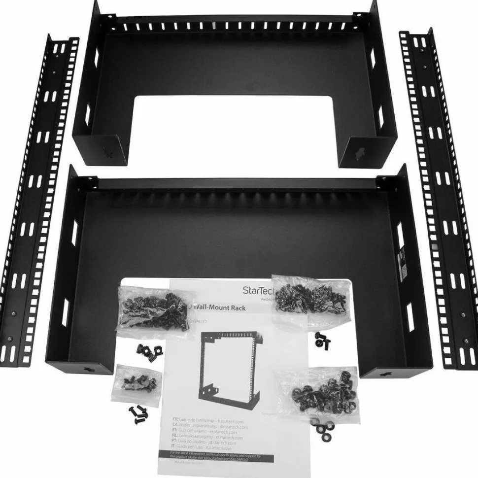 StarTech 2-Post 12U Heavy-Duty Wall-Mount Network Rack, 19" Open Frame Server Rack for Computer Equipment, Wall Mount Data Rack