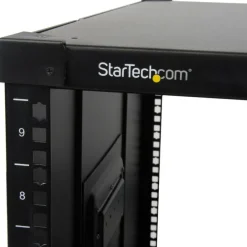 StarTech 4-Post 9U Mobile Open Frame Server Rack, 19