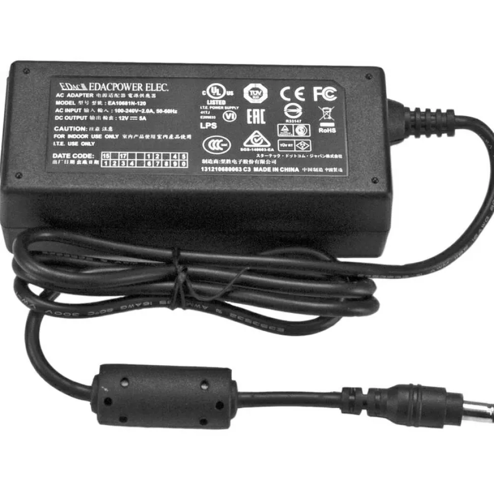 StarTech Replacement 12V DC Power Adapter - 12 Volts 5 Amps