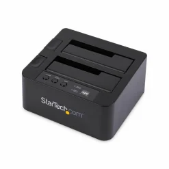 StarTech Standalone Hard Drive Duplicator, External Dual Bay HDD/SSD Cloner/Copier, USB 3.1 to SATA Drive Docking Station, Disk Cloner