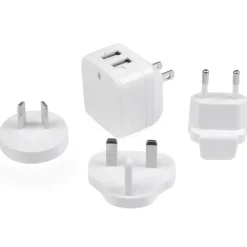 StarTech Travel USB Wall Charger - 2 Port - White - Universal Travel Adapter - International Power Adapter - USB Charger