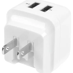 StarTech Travel USB Wall Charger - 2 Port - White - Universal Travel Adapter - International Power Adapter - USB Charger