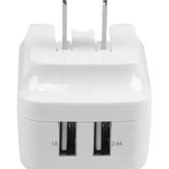 StarTech Travel USB Wall Charger - 2 Port - White - Universal Travel Adapter - International Power Adapter - USB Charger