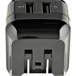 StarTech Travel USB Wall Charger - 2 Port - Black - Universal Travel Adapter - International Power Adapter - USB Charger