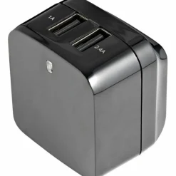 StarTech Travel USB Wall Charger - 2 Port - Black - Universal Travel Adapter - International Power Adapter - USB Charger