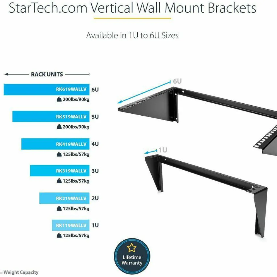 StarTech 6U 19-Inch Steel Vertical Rack and Wallmountable Server Rack, TAA