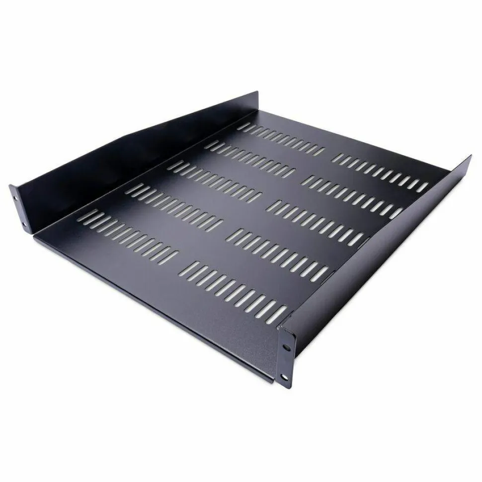 StarTech 2U 22in Vented Rack Mount Shelf - Fixed 22 inch Deep antilever Rackmount Tray for Server Rack Cabinet Shelf - 50lbs / 23kg