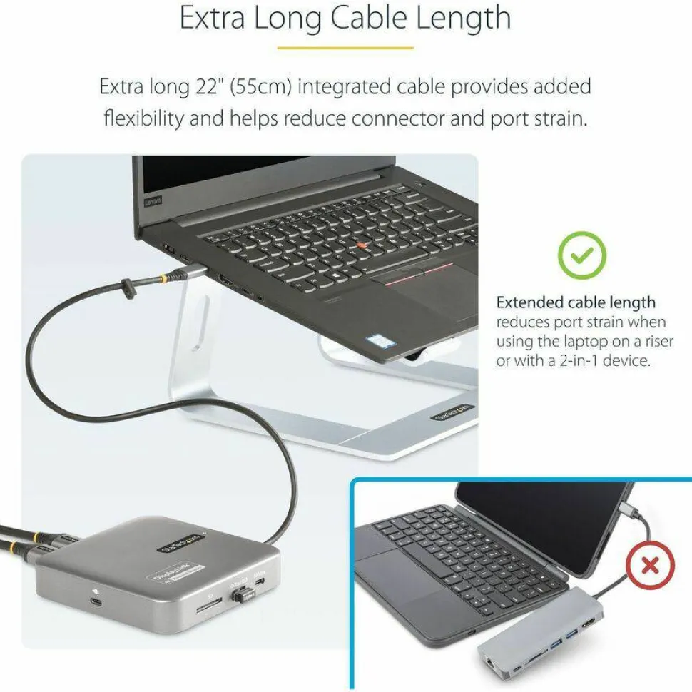 StarTech USB C Docking Station, Dual 4K 60Hz HDMI, compatible with MacBook Pro (M1/M2/M3/M4) and Windows, 10Gbps USB Hub, GbE, 100W PD