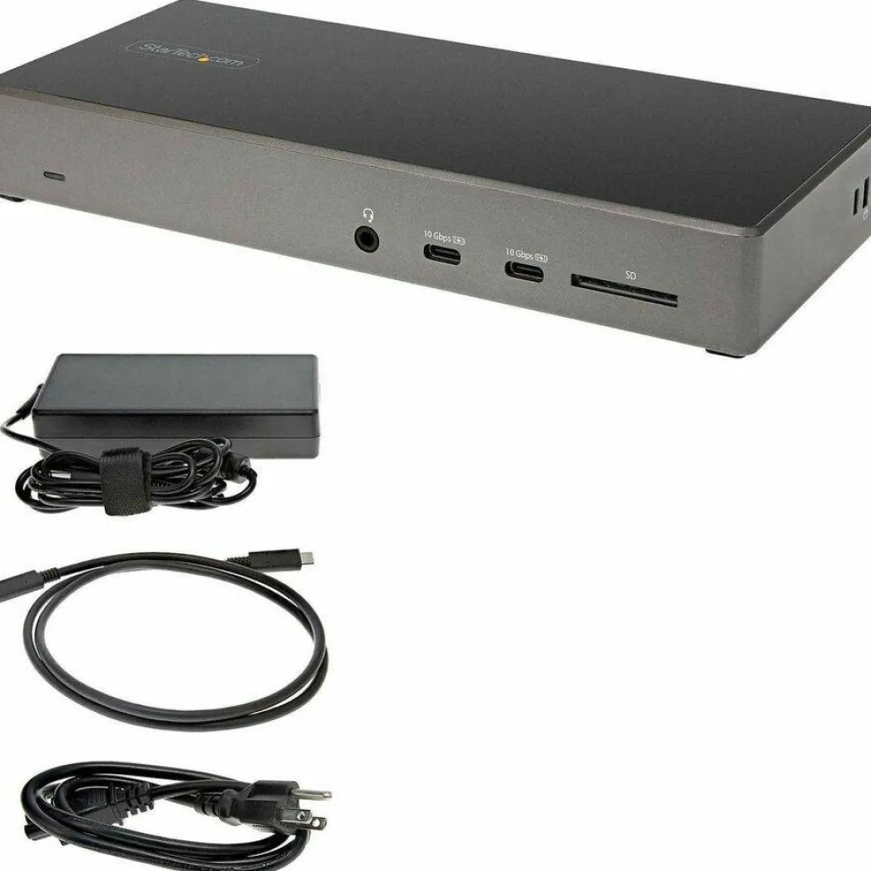 StarTech USB C Dock, Triple 4K Monitor USB-C Docking Station with DP 1.4 & DSC, 2x DisplayPort & 1x HDMI, 100W PD, 6x USB (2x 10Gbps)
