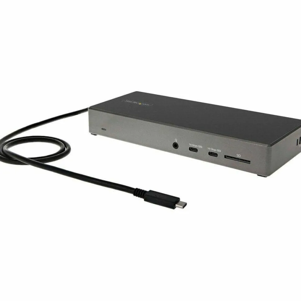 StarTech USB C Dock, Triple 4K Monitor USB-C Docking Station with DP 1.4 & DSC, 2x DisplayPort & 1x HDMI, 100W PD, 6x USB (2x 10Gbps)