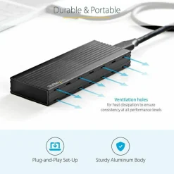 StarTech USB-C (10Gbps) to M.2 NVMe SSD Enclosure, Portable M.2 PCIe Aluminum Case, 1GB/s Read & Write, Mac & PC, TAA