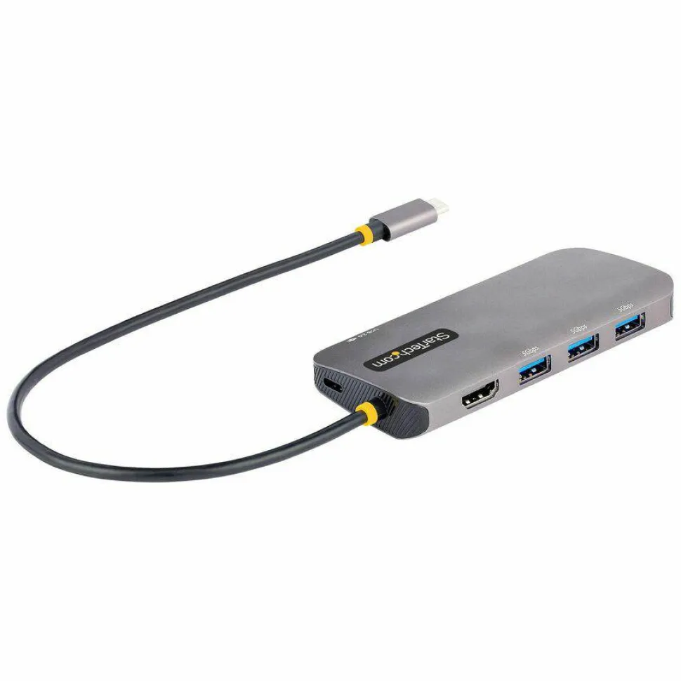 StarTech USB C Multiport Adapter, 4K 60Hz HDMI HDR10 Video, 3 Port 5Gbps USB 3.2 Hub, 100W PD PassThrough, GbE, Mini Travel Dock