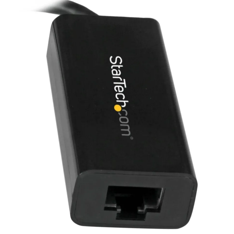StarTech USB C to Gigabit Ethernet Adapter - Thunderbolt 3 - 10/100/1000Mbps - Black
