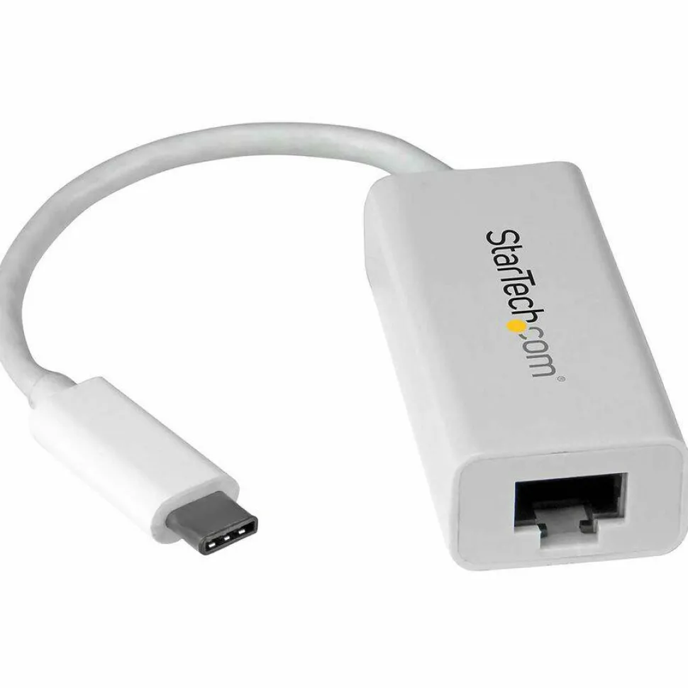 StarTech USB-C to Gigabit Ethernet Adapter - White - Thunderbolt 3 Port Compatible - USB Type C Network Adapter