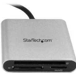 StarTech USB 3.0 Flash Memory Multi-Card Reader / Writer with USB-C - SD microSD and CompactFlash Card Reader w/ Integrated USB-C Cable