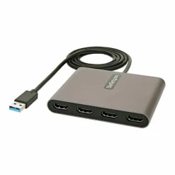 StarTech USB 3.0 to Quad HDMI Adapter, USB to 4x HDMI Monitor Converter for Windows (no support for macOS/ChromeOS/Linux) - TAA