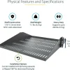 StarTech 2U Vented Server Rack Shelf - Center Mount Fixed 20" Deep Cantilever Rackmount Tray for 19" Data/AV/Network w/Cage Nuts
