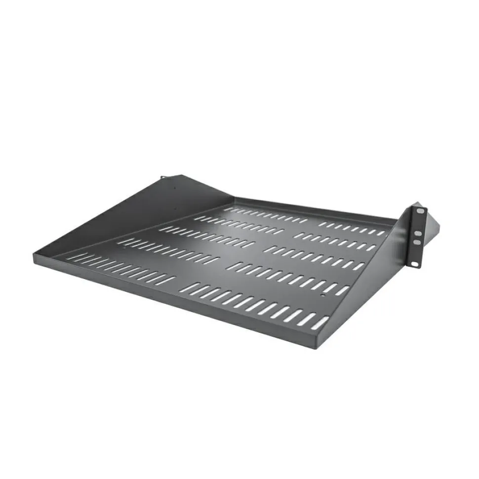 StarTech 2U Vented Server Rack Shelf - Center Mount Fixed 20" Deep Cantilever Rackmount Tray for 19" Data/AV/Network w/Cage Nuts