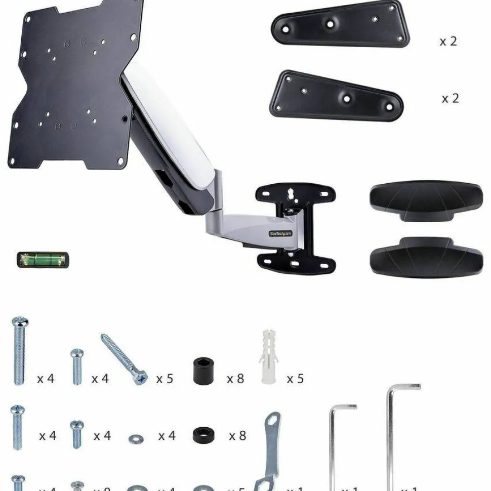 StarTech VESA TV Wall Mount, Adjustable Full Motion TV Wall Mount For 23"-55" Displays, Extendable/Tilting/Swivel TV Wall Mount