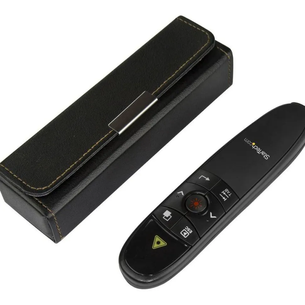StarTech Wireless Presentation Remote with Red Laser Pointer, 90 ft., PowerPoint Presentation Clicker for Mac & Windows, TAA