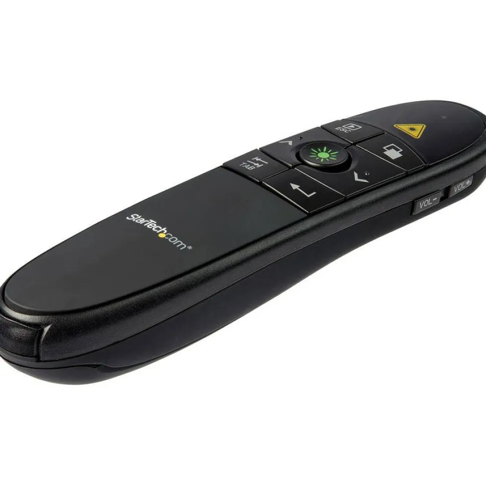 StarTech Wireless Presentation Remote with Red Laser Pointer, 90 ft., PowerPoint Presentation Clicker for Mac & Windows, TAA