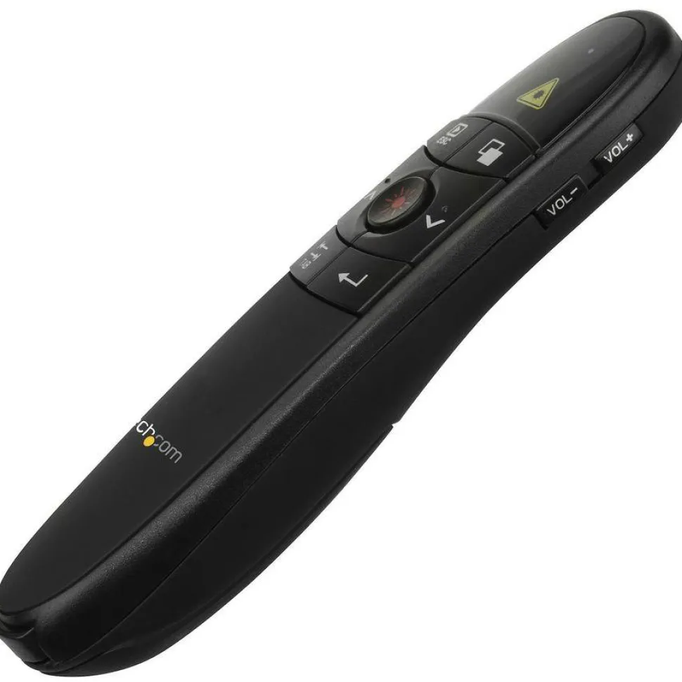 StarTech Wireless Presentation Remote with Red Laser Pointer, 90 ft., PowerPoint Presentation Clicker for Mac & Windows, TAA