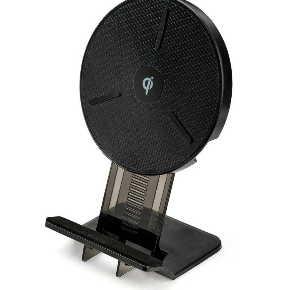 StarTech 15W Qi Wireless Charging Stand, Universal Qi Certified Wireless Charger Stand or Pad, For iPhone/Samsung Galaxy/Google Pixel