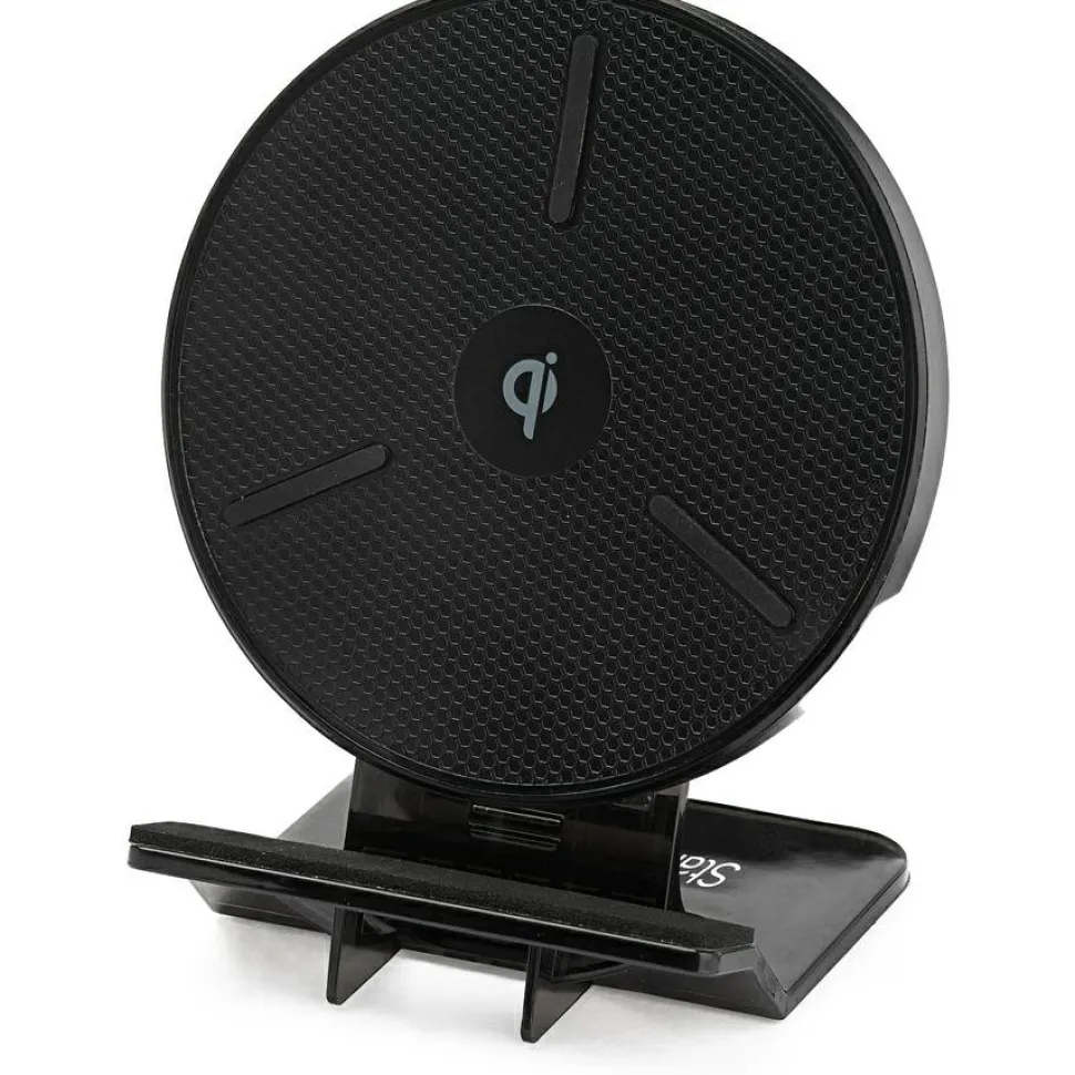 StarTech 15W Qi Wireless Charging Stand, Universal Qi Certified Wireless Charger Stand or Pad, For iPhone/Samsung Galaxy/Google Pixel