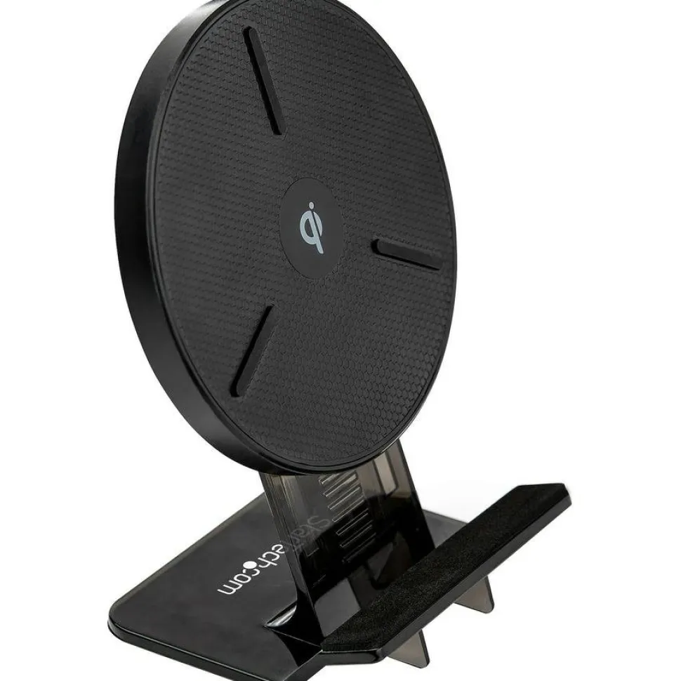 StarTech 15W Qi Wireless Charging Stand, Universal Qi Certified Wireless Charger Stand or Pad, For iPhone/Samsung Galaxy/Google Pixel
