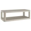Stellan 47" Wide Rectangular Coffee Table in Alder White