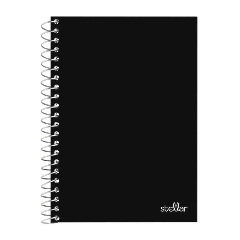 Stellar Poly Notebook, 4-1/2" x 7", 1 Subject, College Ruled, 100 Sheets, Assorted Colors, Pack Of 3 Notebooks