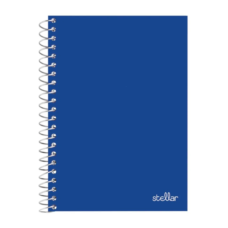 Stellar Poly Notebook, 4-1/2" x 7", 1 Subject, College Ruled, 100 Sheets, Assorted Colors, Pack Of 3 Notebooks
