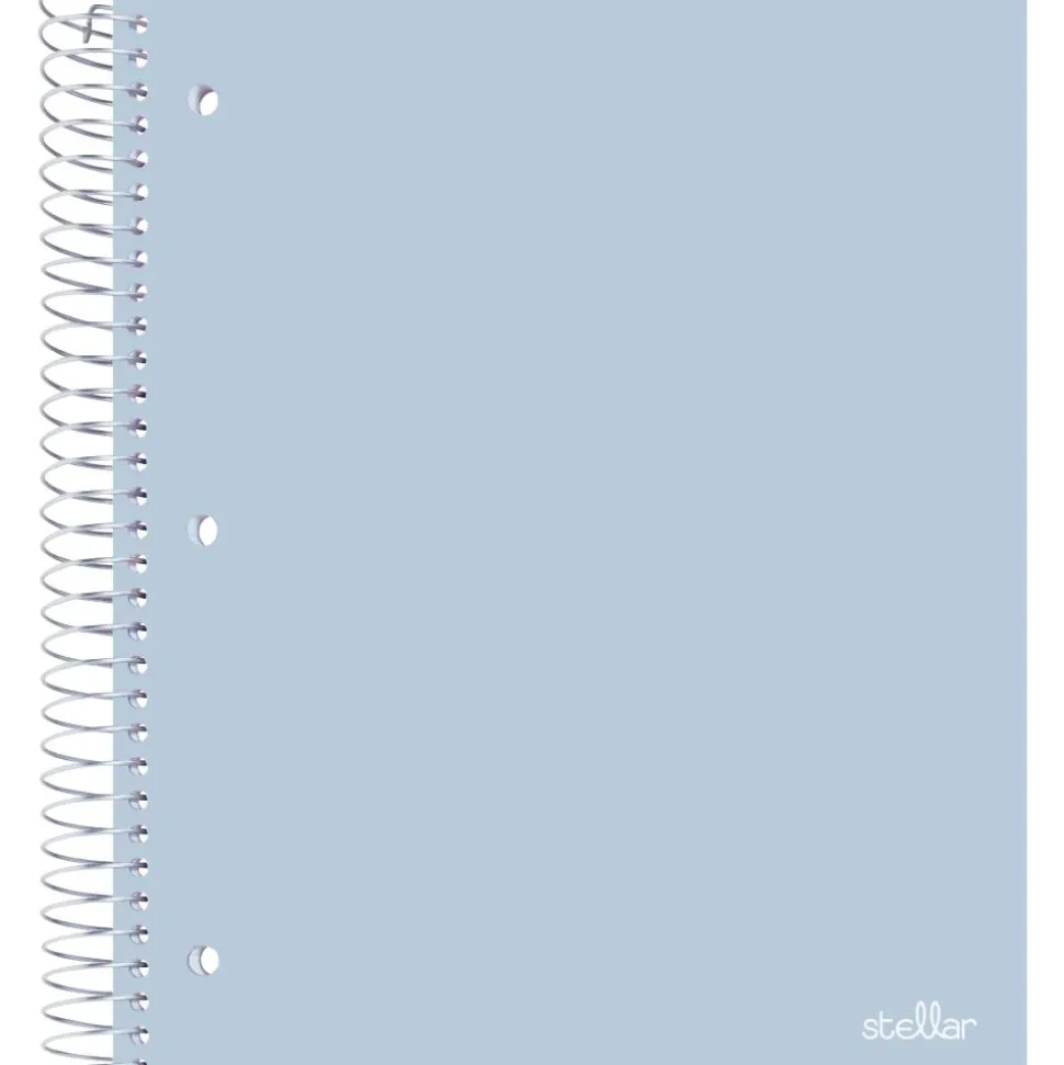 Stellar Poly Notebook, 8-1/2" x 11", 5 Subject, College Ruled, 200 Sheets, Baby Blue