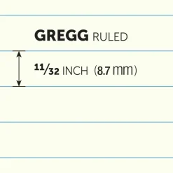 Steno Books, 6" x 9", Gregg Ruled, 70 Sheets, Greentint, Pack Of 12