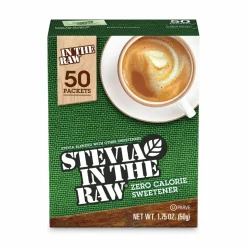 Stevia in the Raw Sweetener, 2.5 oz Packet, 50/Box, 12 Boxes/Carton
