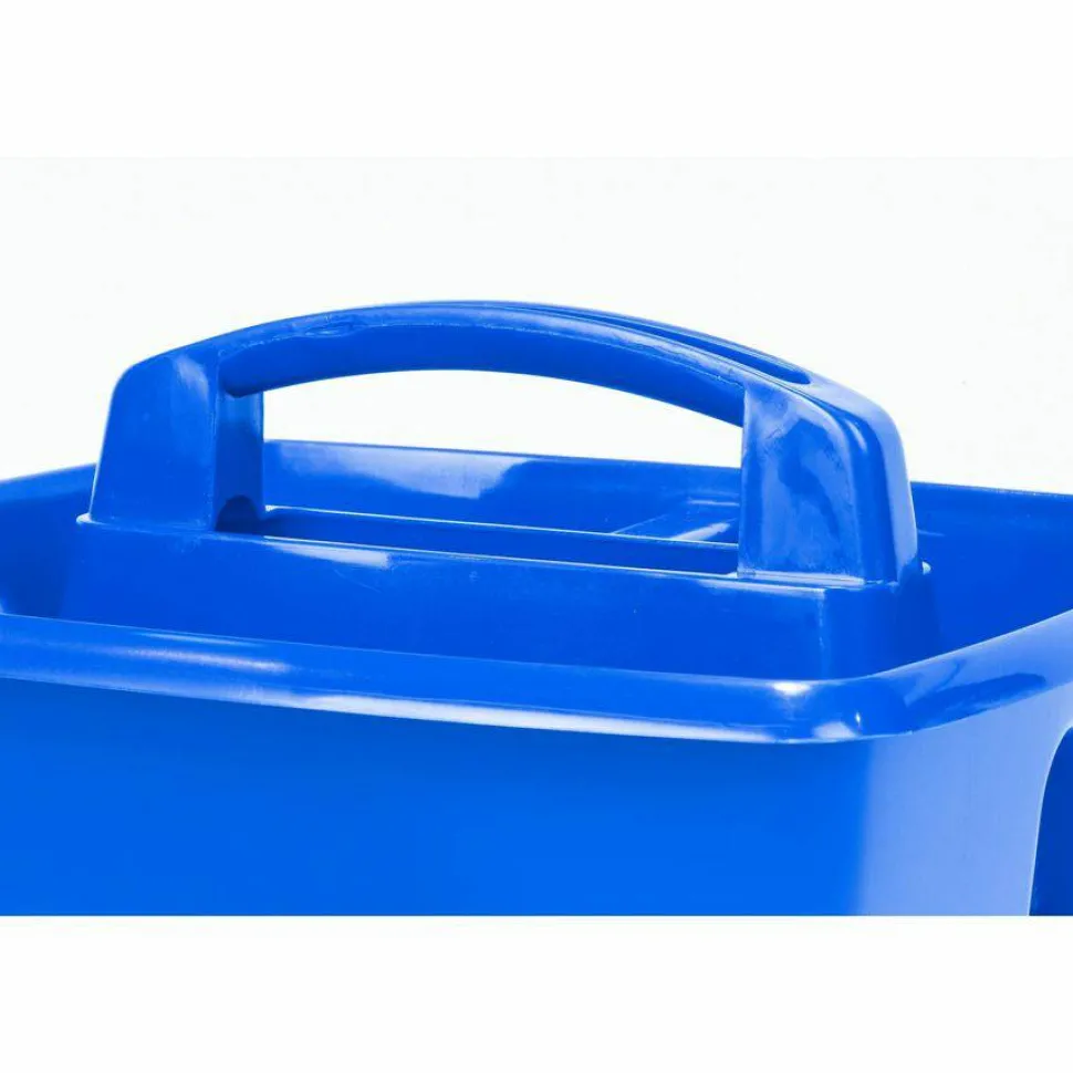 Storex Small Art Caddies, 3 Sections, 9.25" x 9.25" x 5.25", Assorted Colors, 5/Pack