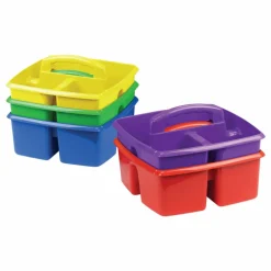 Storex Small Art Caddies, 3 Sections, 9.25